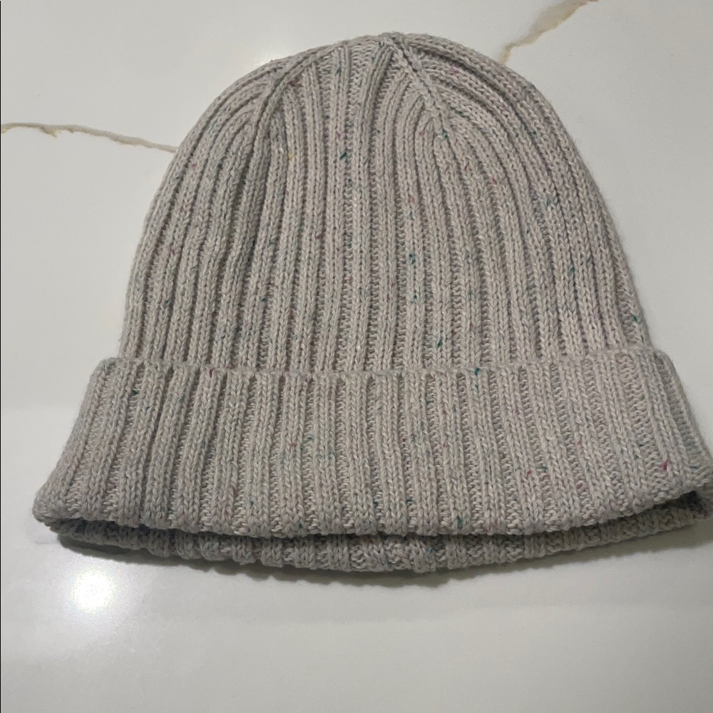 Classic Cream with Color Knit Beanie